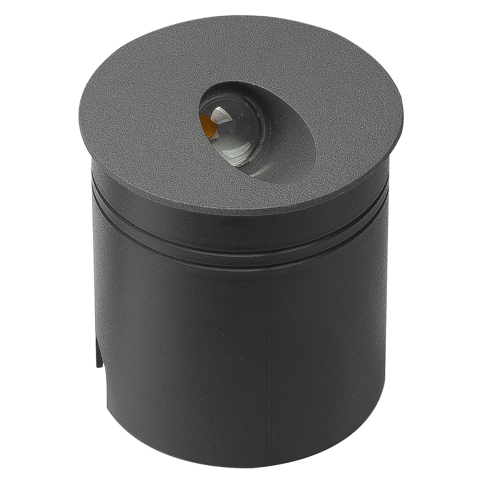Candeeiro de embutir LED Aspen IP65, redondo, cinzento escuro