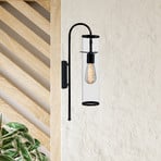 Applique Leona, nero, altezza 57 cm, metallo, E27