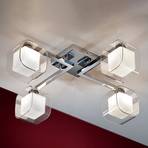 Cube - LED ceiling light, four double lampshades