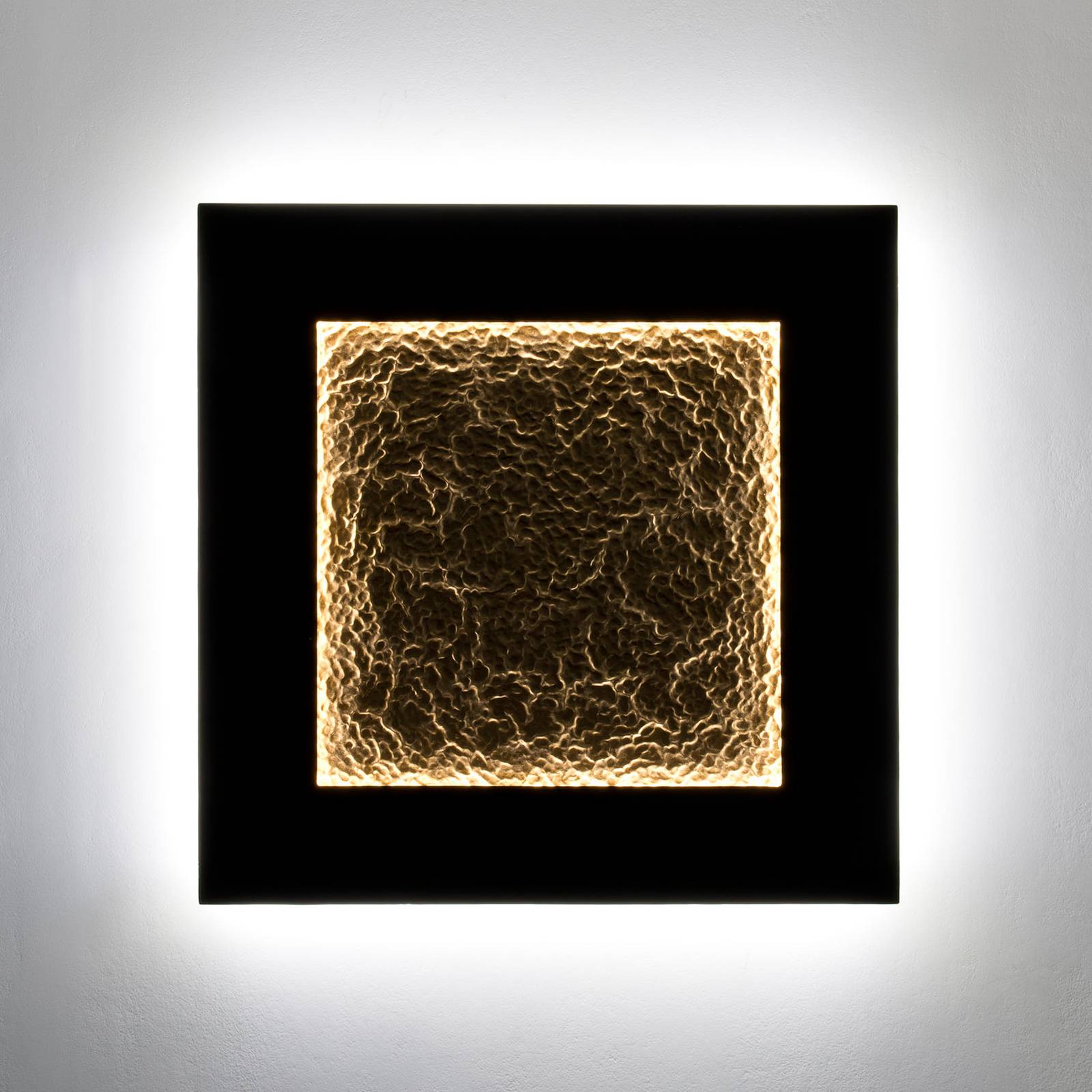 Holländer plenilunio eclipse led-es fali lámpa, barna/arany színű, 80 cm-es