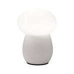 Candeeiro de mesa Freddy, branco, altura 30 cm, vidro soprado, E27