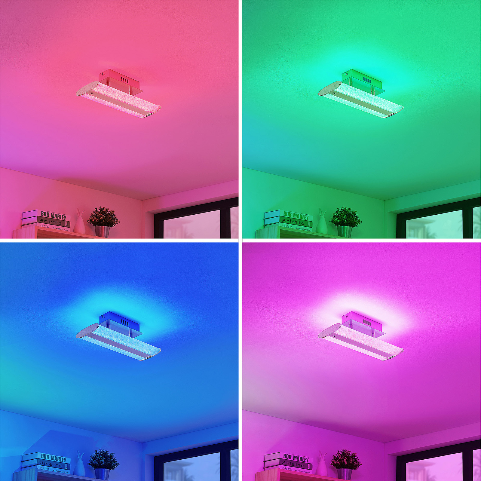 Lindby Sylke RGB-LED-Deckenleuchte, 30 cm