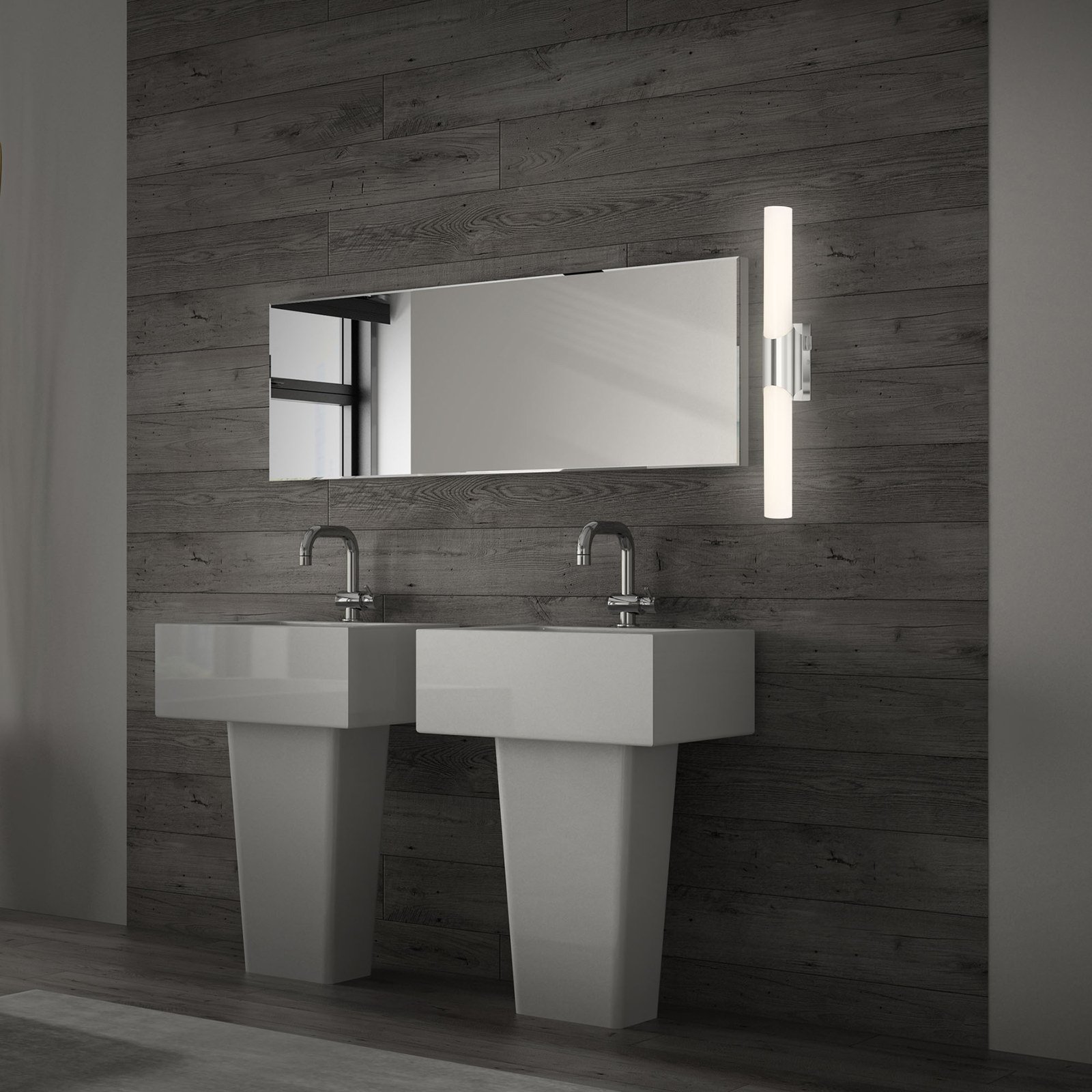 Lámpara de espejo cuarto de baño Klak Brilo, cromo, 47 cm