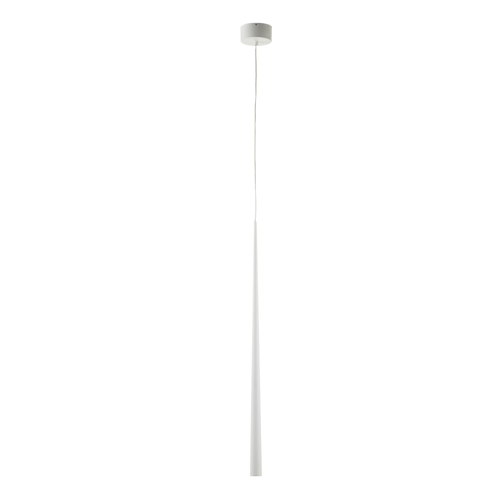 Bendis - vitka LED viseča svetilka v beli barvi