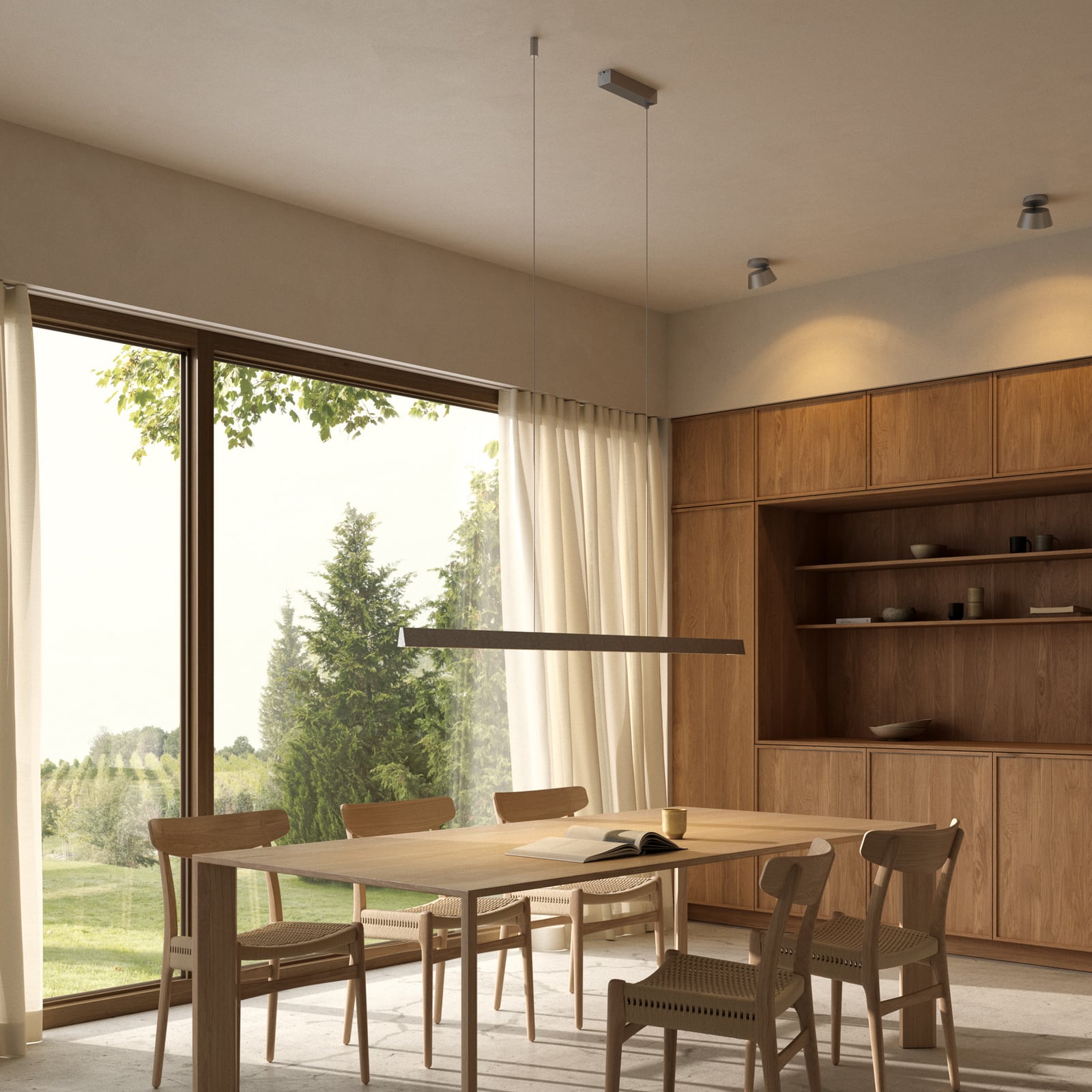 Edge Linear S1500 LED-Hängelampe titangrau CCT - Light-Point