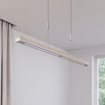 Quitani LED-Pendelleuchte Elna, Länge 118 cm, nickel