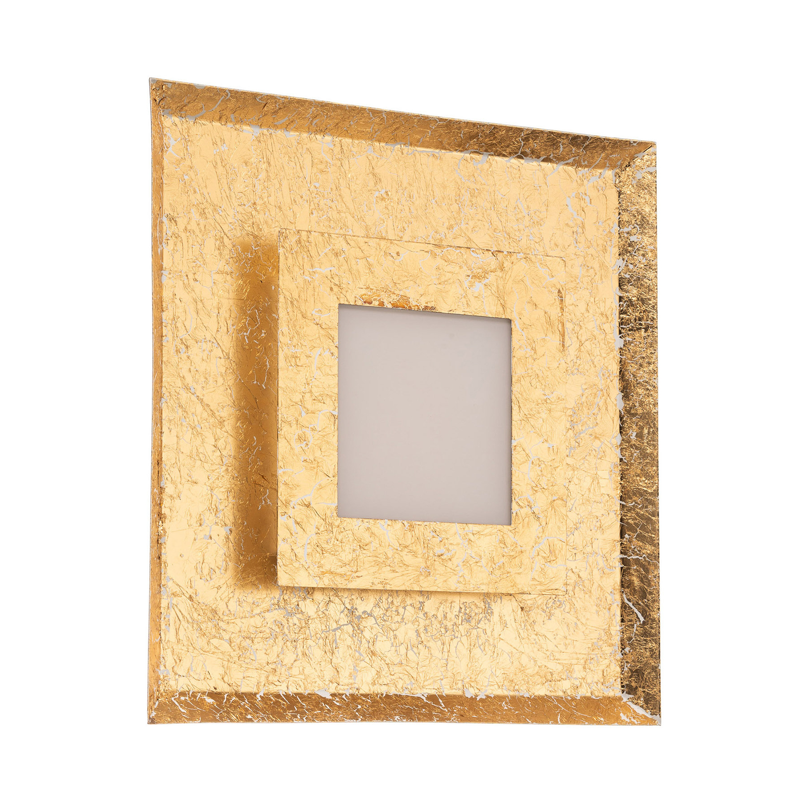LED-vägglampa Window, 39 x 39 cm, guld