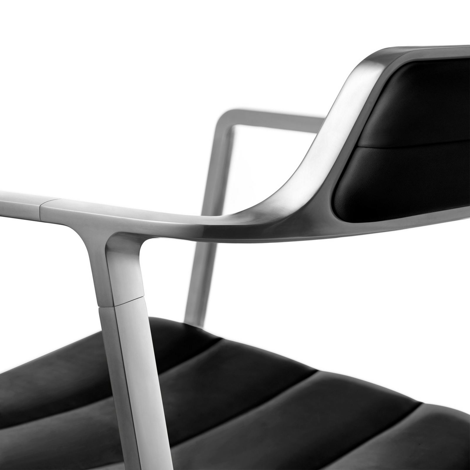 Vipp452 Swivel irodai szék, fekete, bőr/alumínium – Vipp