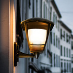 Segula Āra sienas lampa Antique up, melna, alumīnijs, E27