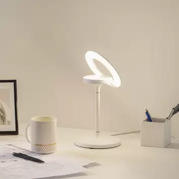 weiß CCT LED-Tischlampe Banderalo QI dimmbar