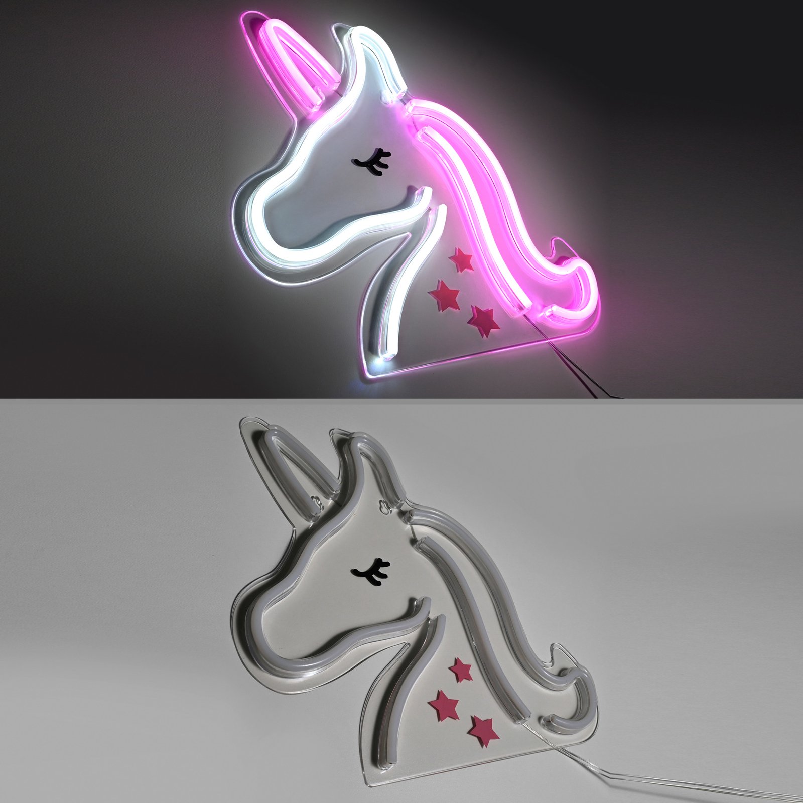 LED nástěnné svítidlo Neon Unicorn, USB