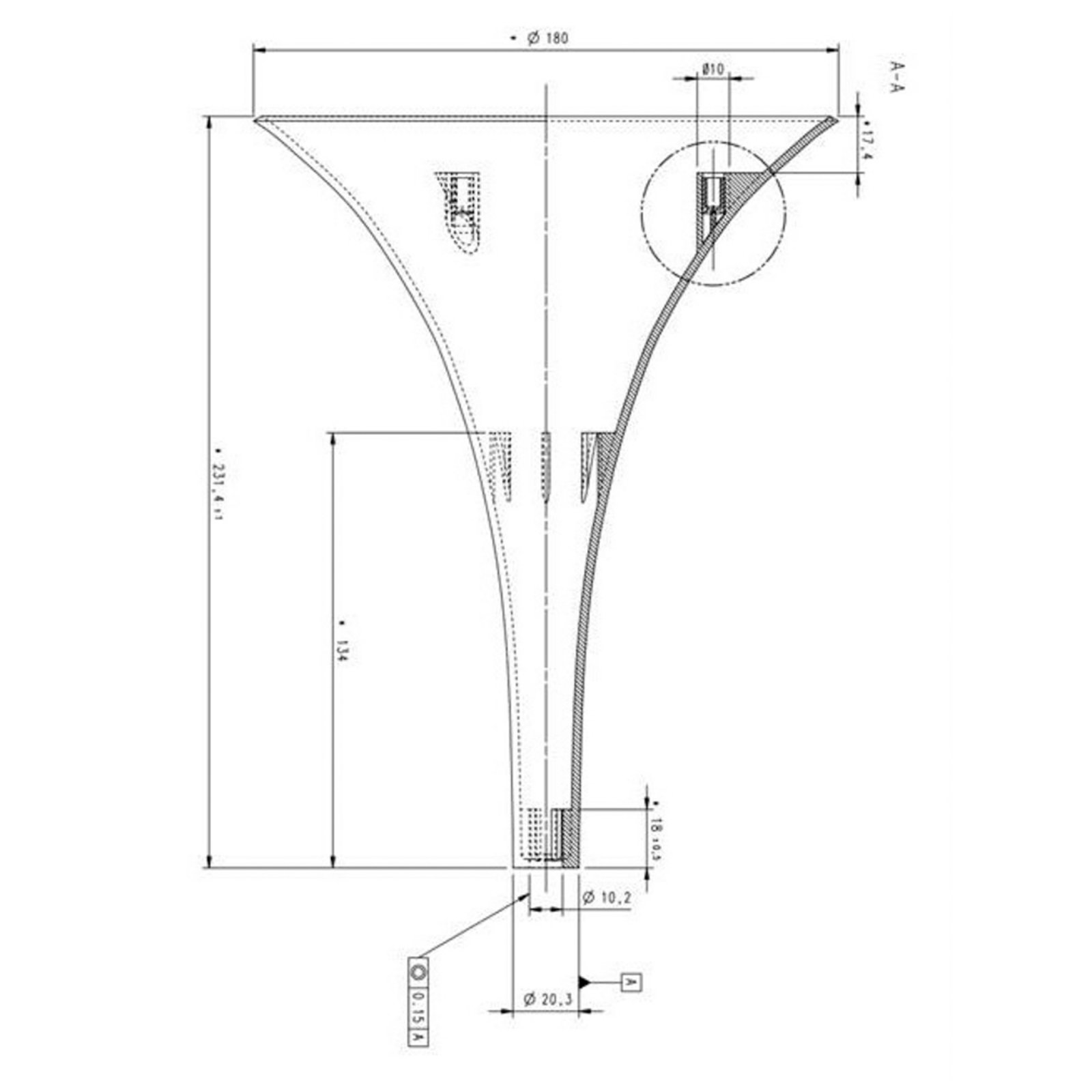 Panthella Floor Lamp Upper Trumpet - Louis Poulsen