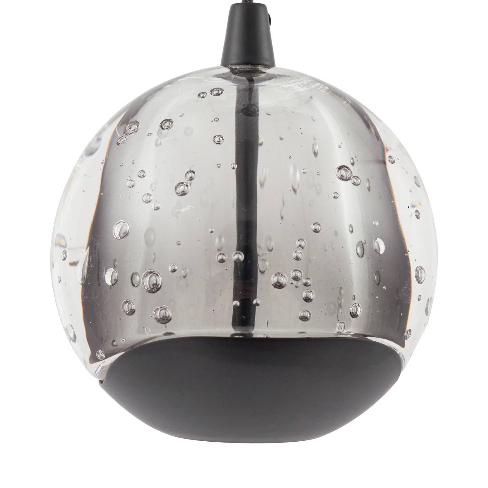 Lucande Lampa wisząca LED Hayley, czarna, 5-punktowa, podłużna