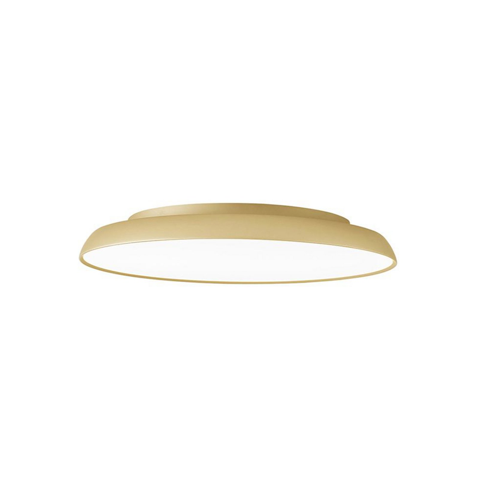 Lámpara LED de techo Art, Ø 45 cm, color crema-dorado, metal