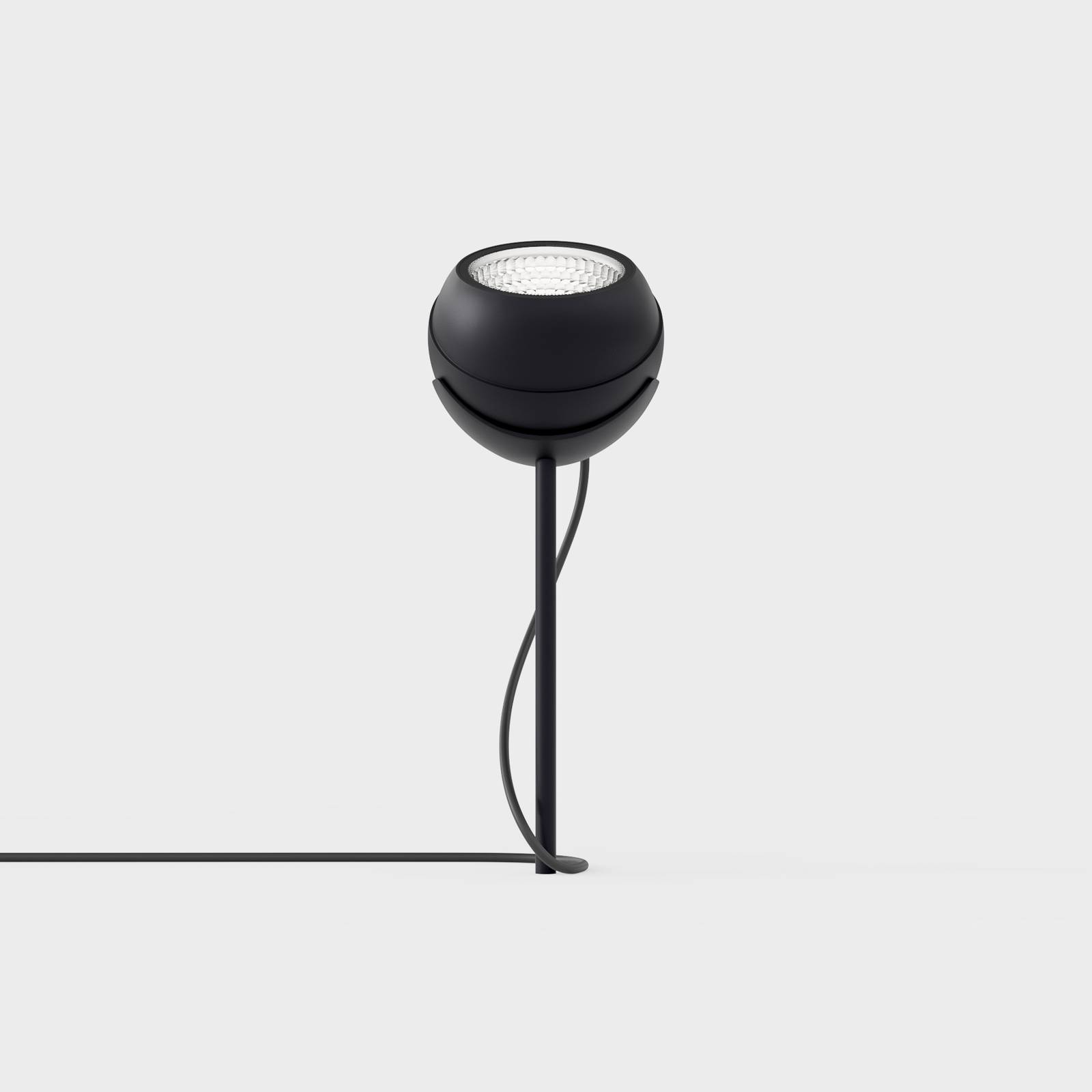 IP44.de shot ground spike for spot black, die-cast aluminium, stainless steel, H: 35 cm