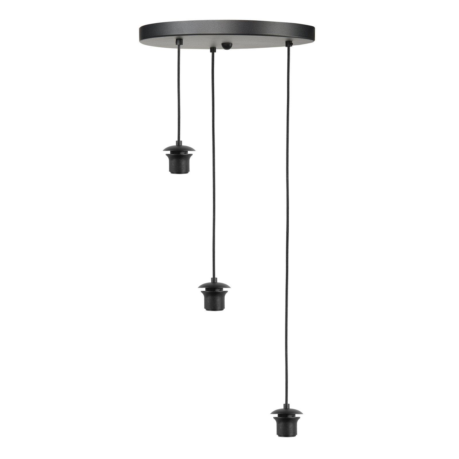 Hanglamp Fantasy, 3-lamps, zwart
