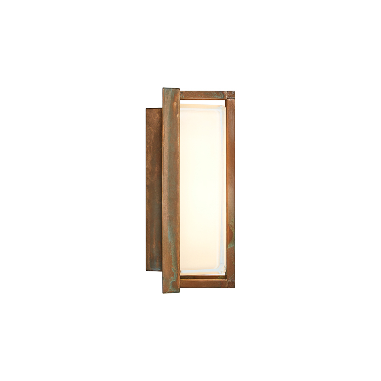 Ice Cubic 3413 outdoor wall light, antique brass
