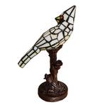 Tafellamp 5LL-6102N vogel, crème Tiffany stijl