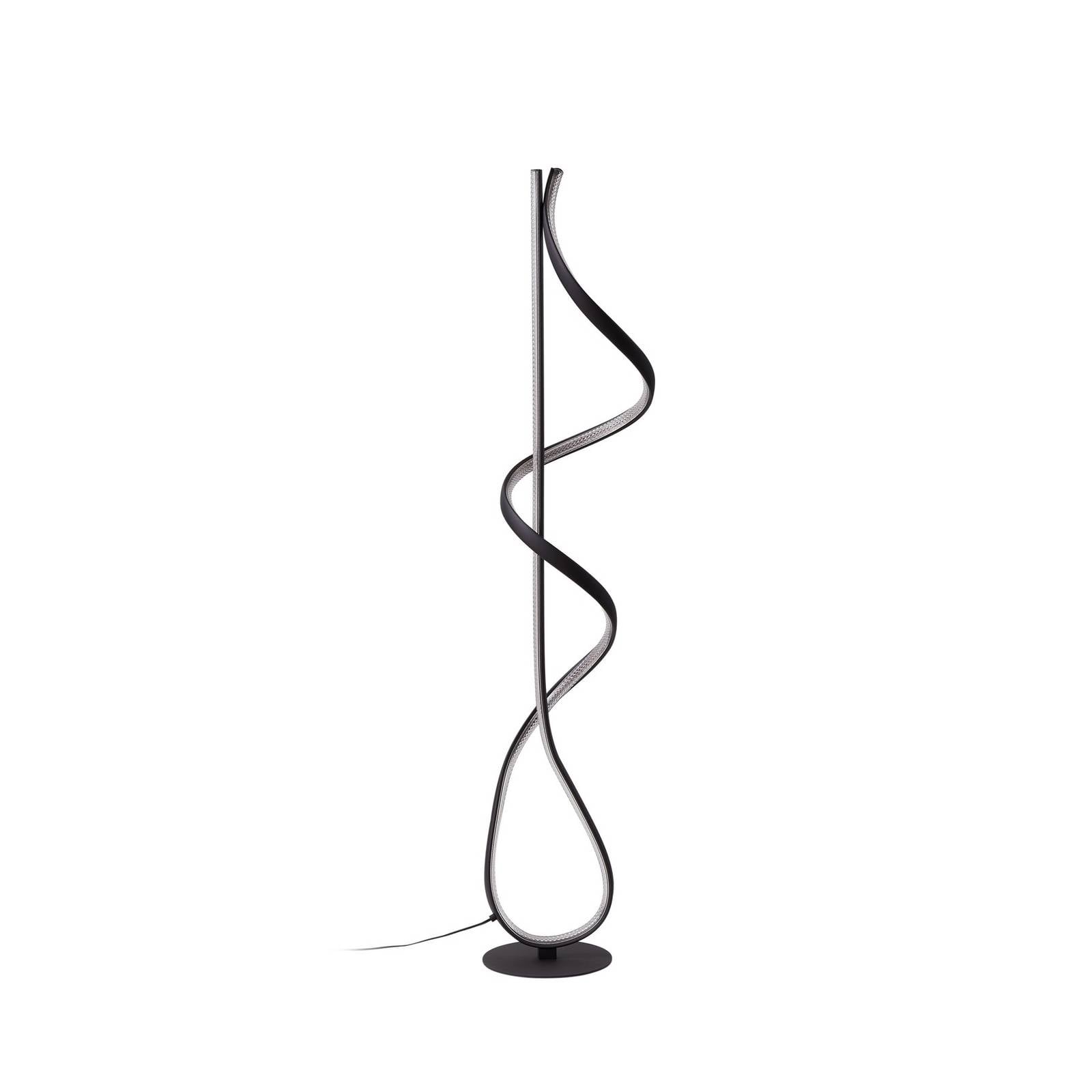 Lucande LED-Stehleuchte Rodado, schwarz, 132 cm, Aluminium