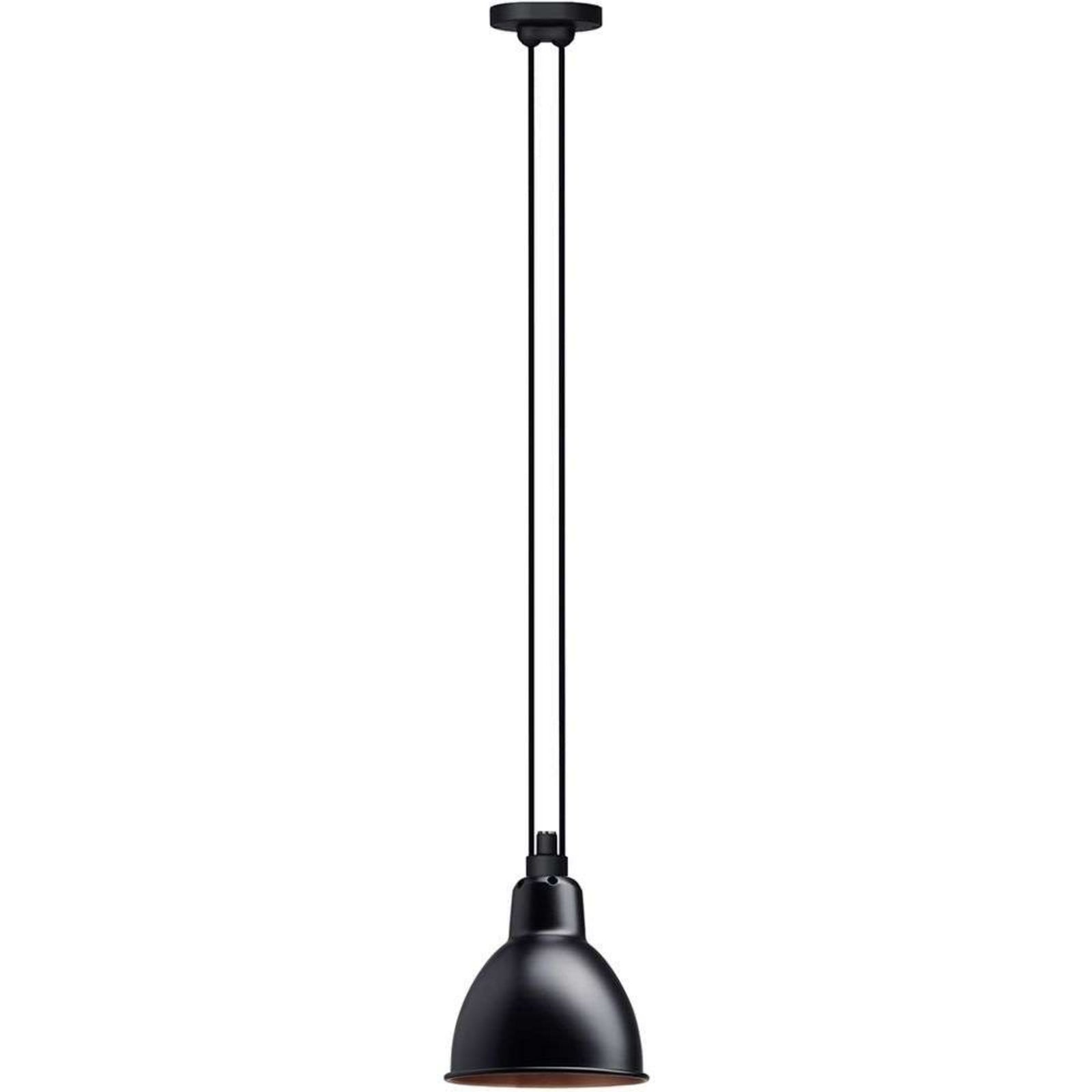 322 L Pendel Round Black/Copper Lampe Gras - Stue - Metal