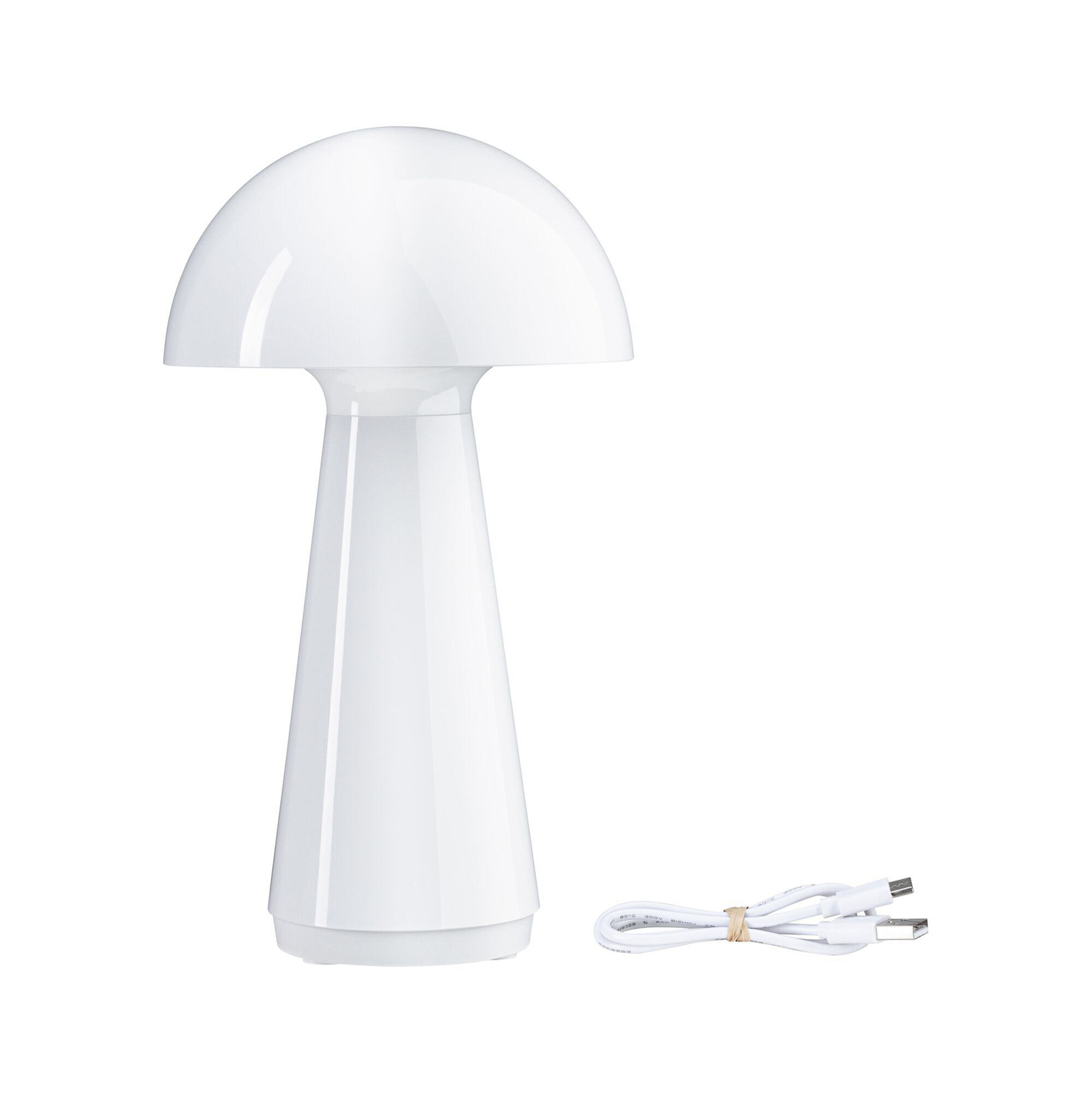 Paulmann LED акумулаторна настолна лампа Onzo, бяла, пластмаса, IP44