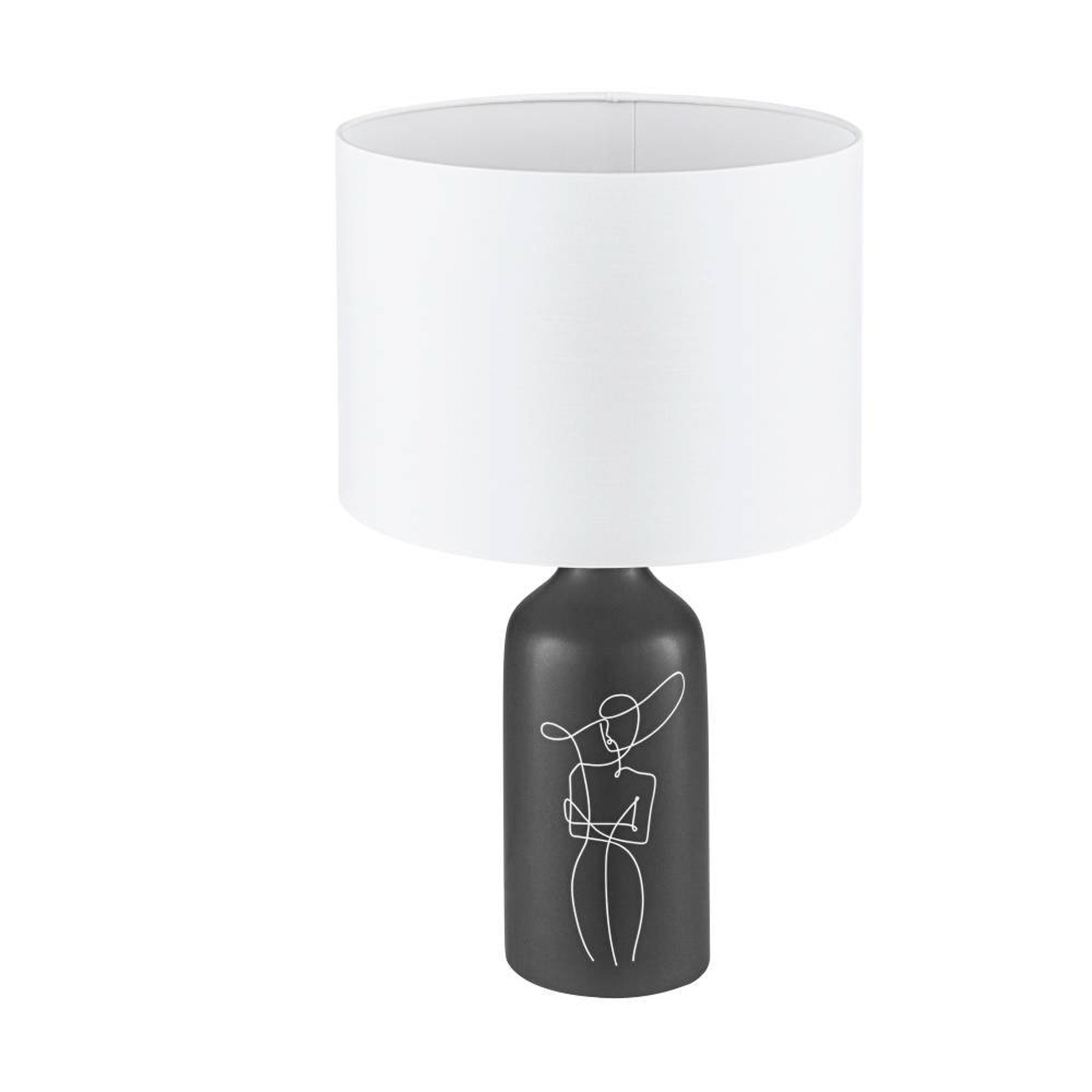 EGLO Vinoza stolní lampa, černá, stínidlo bílá