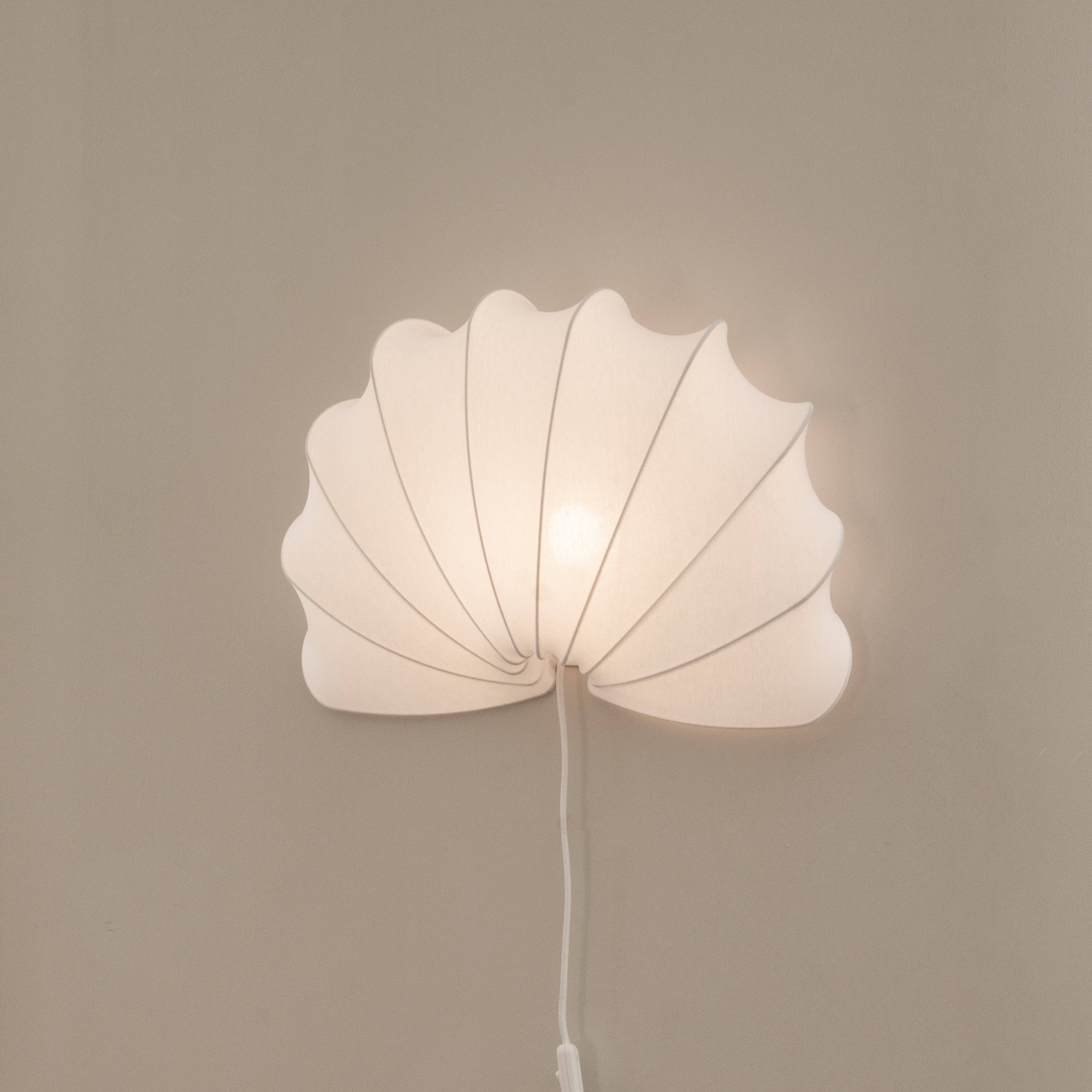 Applique murale Anna, coton, blanc, Ø 53,5 cm - Watt & Veke