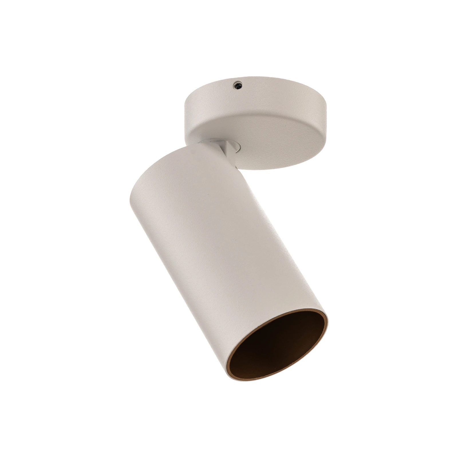 Spot pour plafond Mono I blanc, intérieur doré, à 1 lampe, 100 W, 1000 lm,