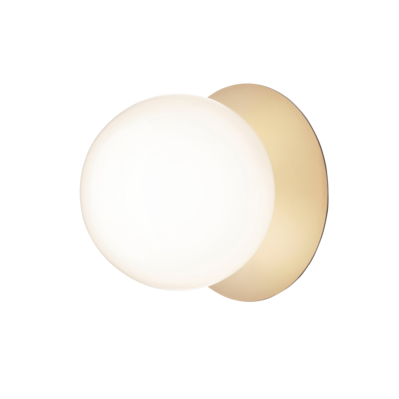Liila 1 Applique Murale/Plafonnier IP44 Large Nordic Gold/Opal White - Nuura