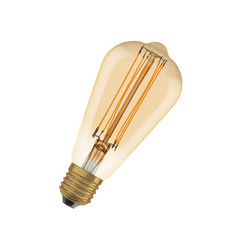 OSRAM LED Vintage 1906 Edison, dorado, E27, 5,8 W, 822, atenuable.