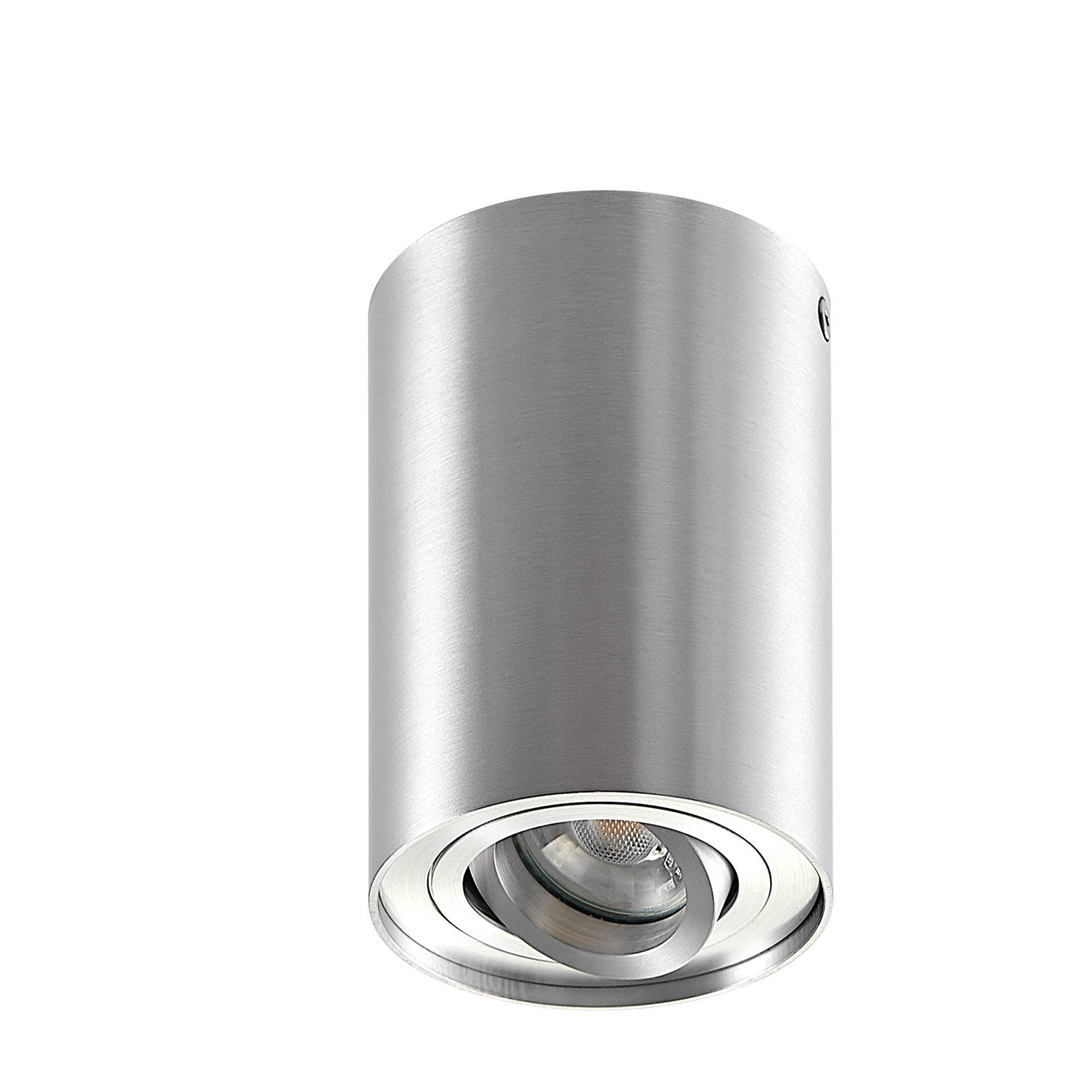 ELC Aleena downlight, adjustable, round, aluminium, for Living / Dining Room, aluminium, metal, GU10, 50 W, H: 12.6 cm