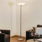 BANKAMP Opera LED uplighter floor lamp, touch dimmer, nickel