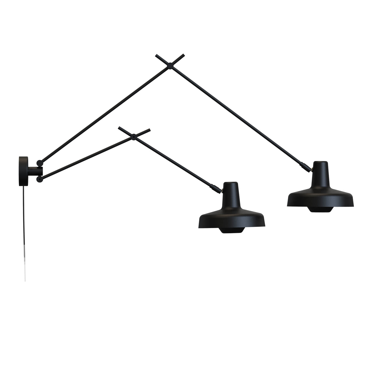 GRUPA Arigato wandlamp 2-lamps 90cm zwart