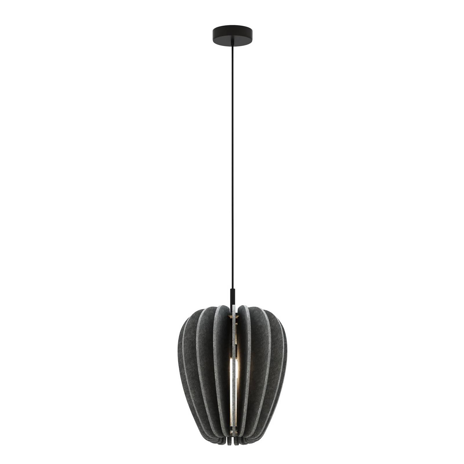Maytoni Hängeleuchte Cambio, schwarz, Ø 35 cm, Filz, E27