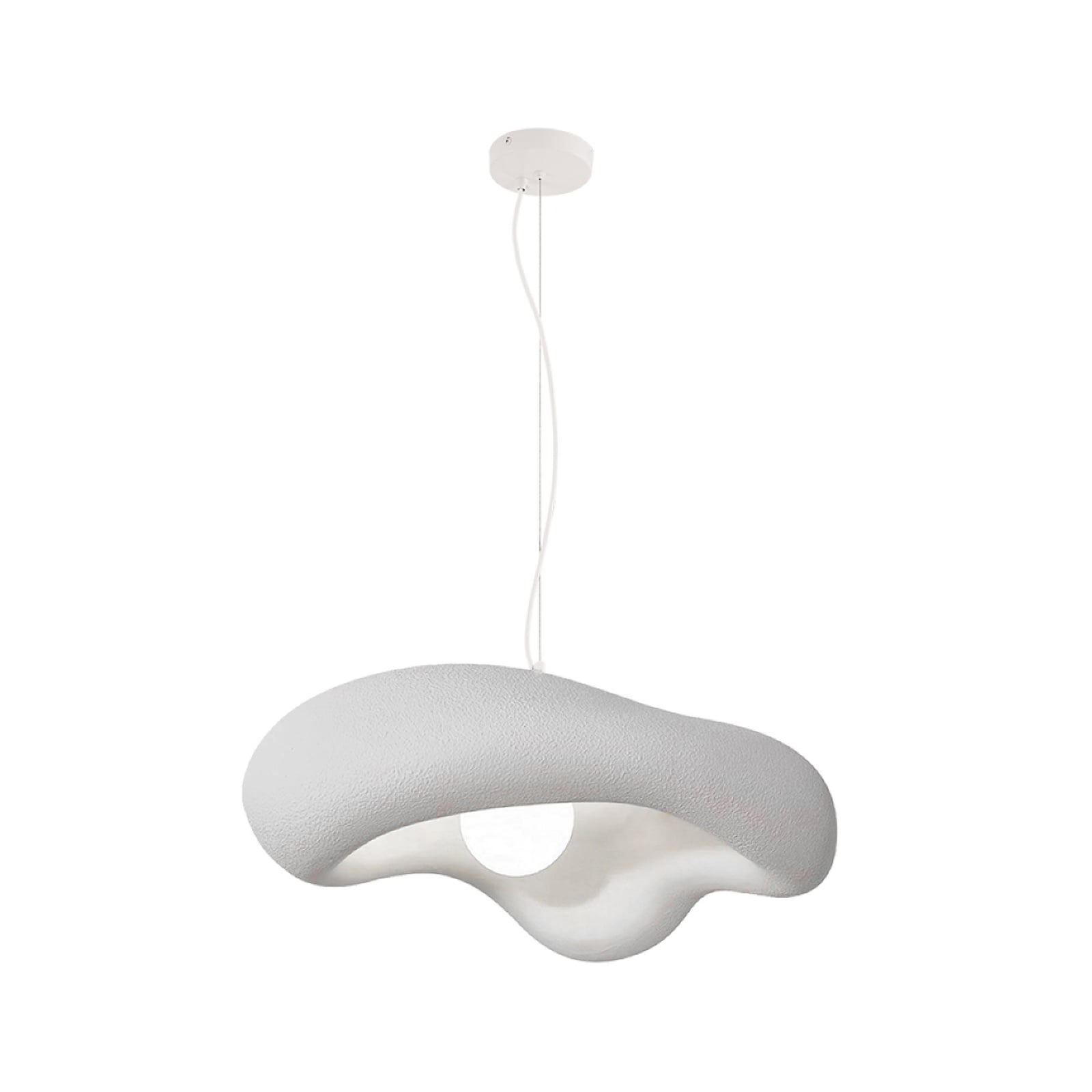 Hengelampe 23343, hvit, 64 x 54 cm, glassfiber, E27
