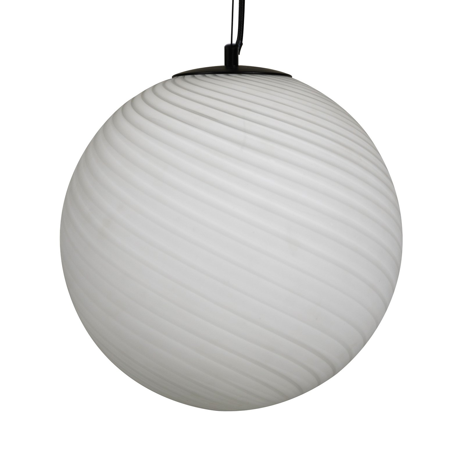 Lucande pendant light Kestralia, white, glass, Ø 36.8 cm, E27