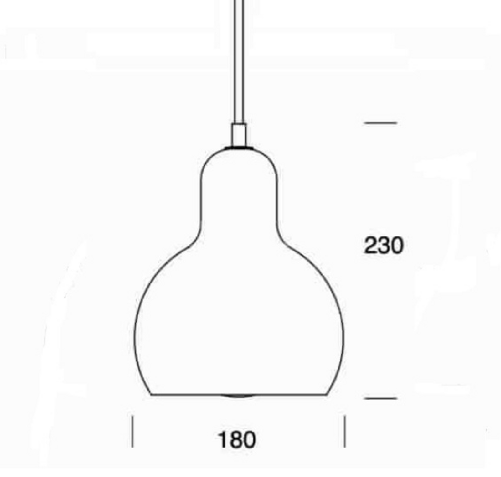 Mega Bulb SR2 Lustră Pendul cu Clear PVC Cablu - &Tradition