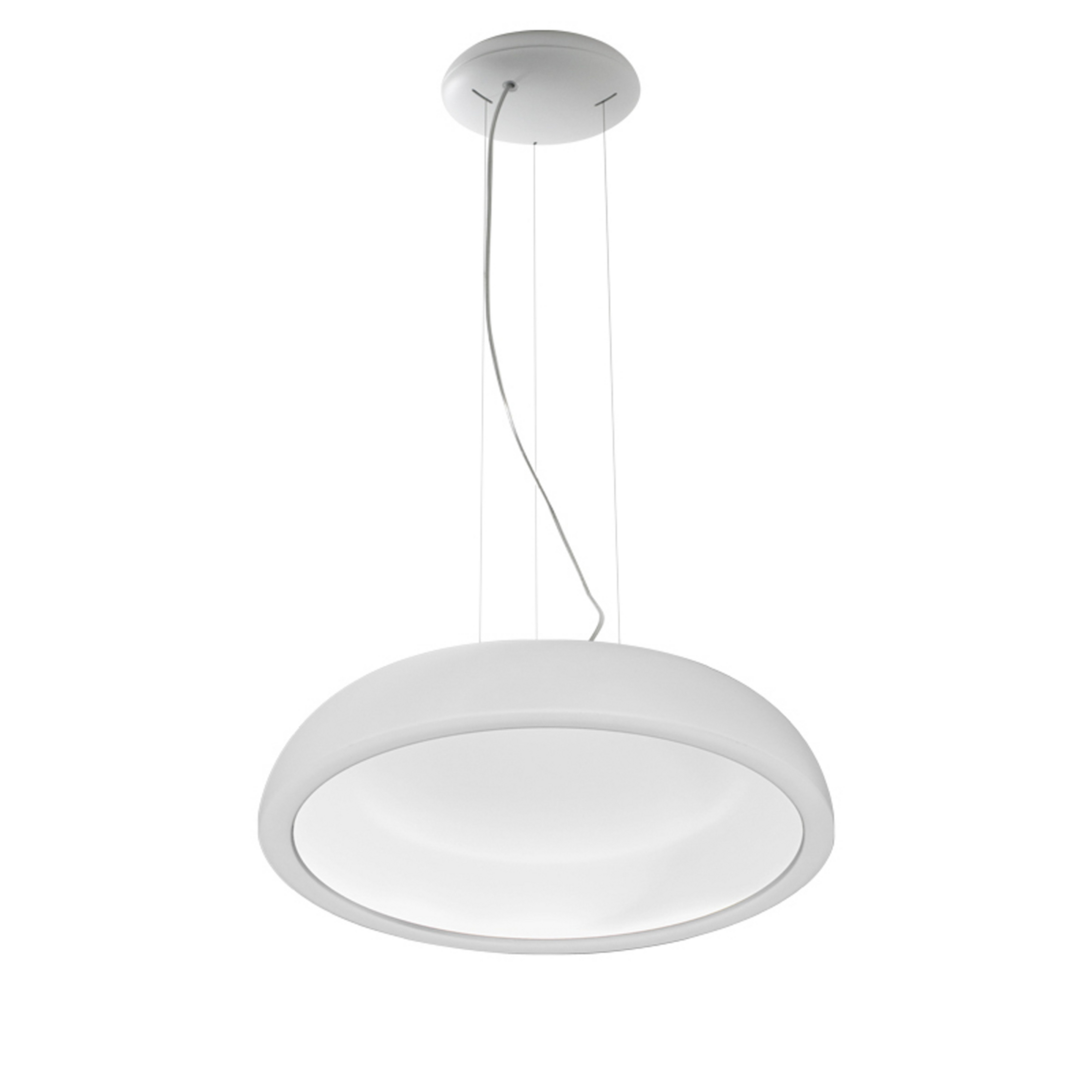 Stilnovo Reflexio LED-Hängeleuchte, Ø46cm, weiß