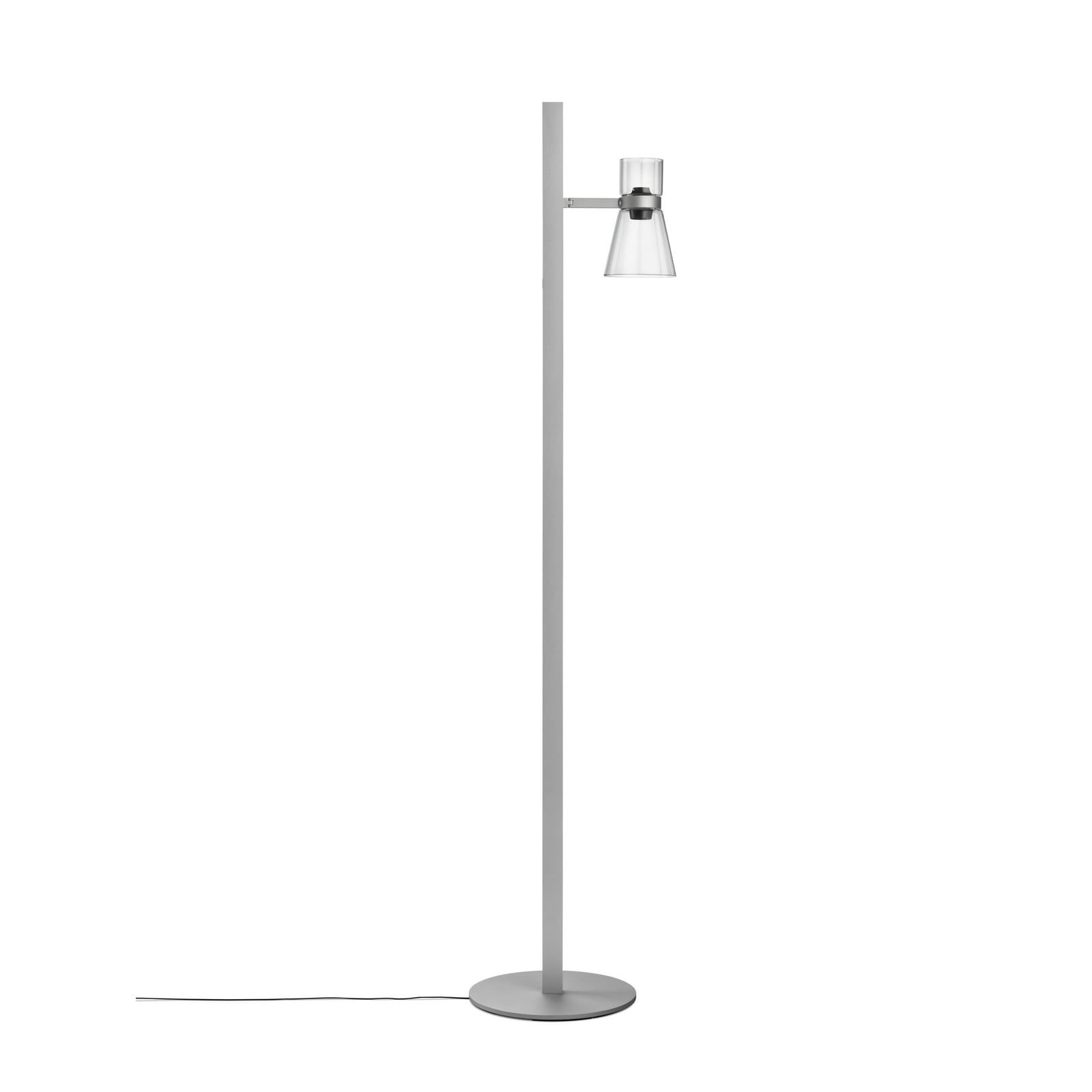 FLOS Nocturne F1 Cone LED álló lámpa, ezüst, 1 izzó, 206 cm
