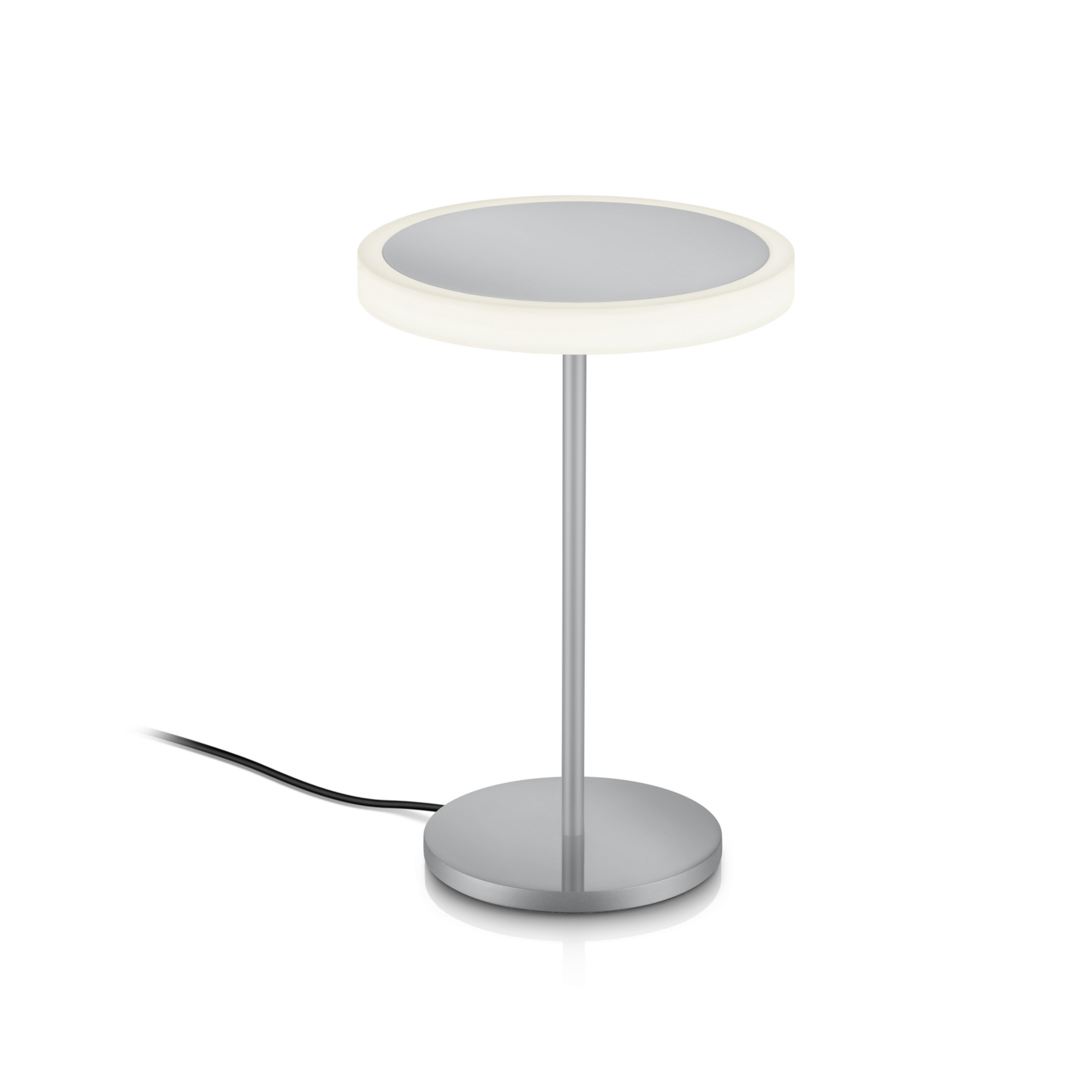 Lampe de table LED Tilda, nickel mat, commande gestuelle
