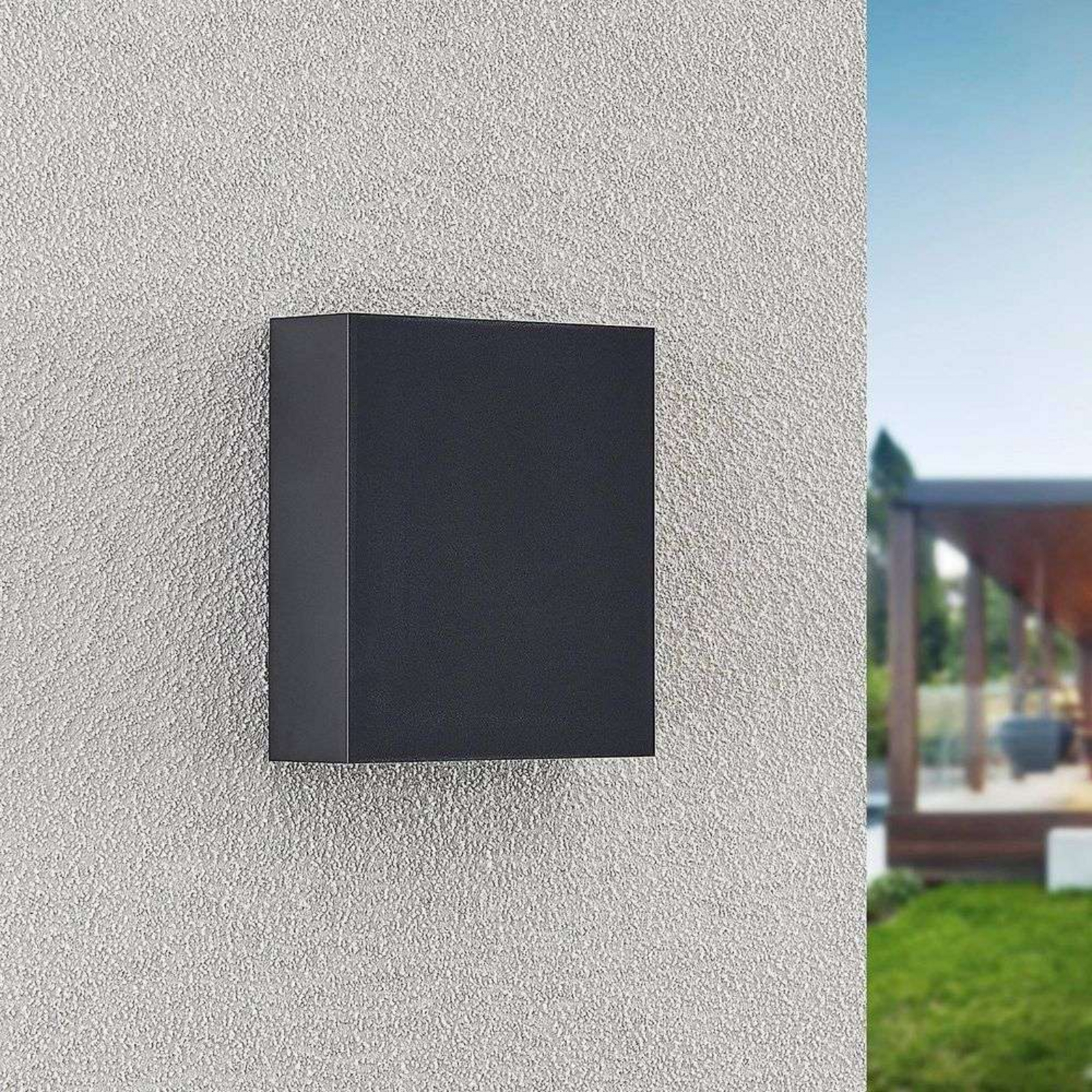 Ugar LED Outdoor Wall Lamp H14 Dark Grey - Lindby