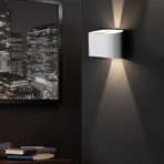 LED-Wandleuchte Wall, zweiflammig, rund