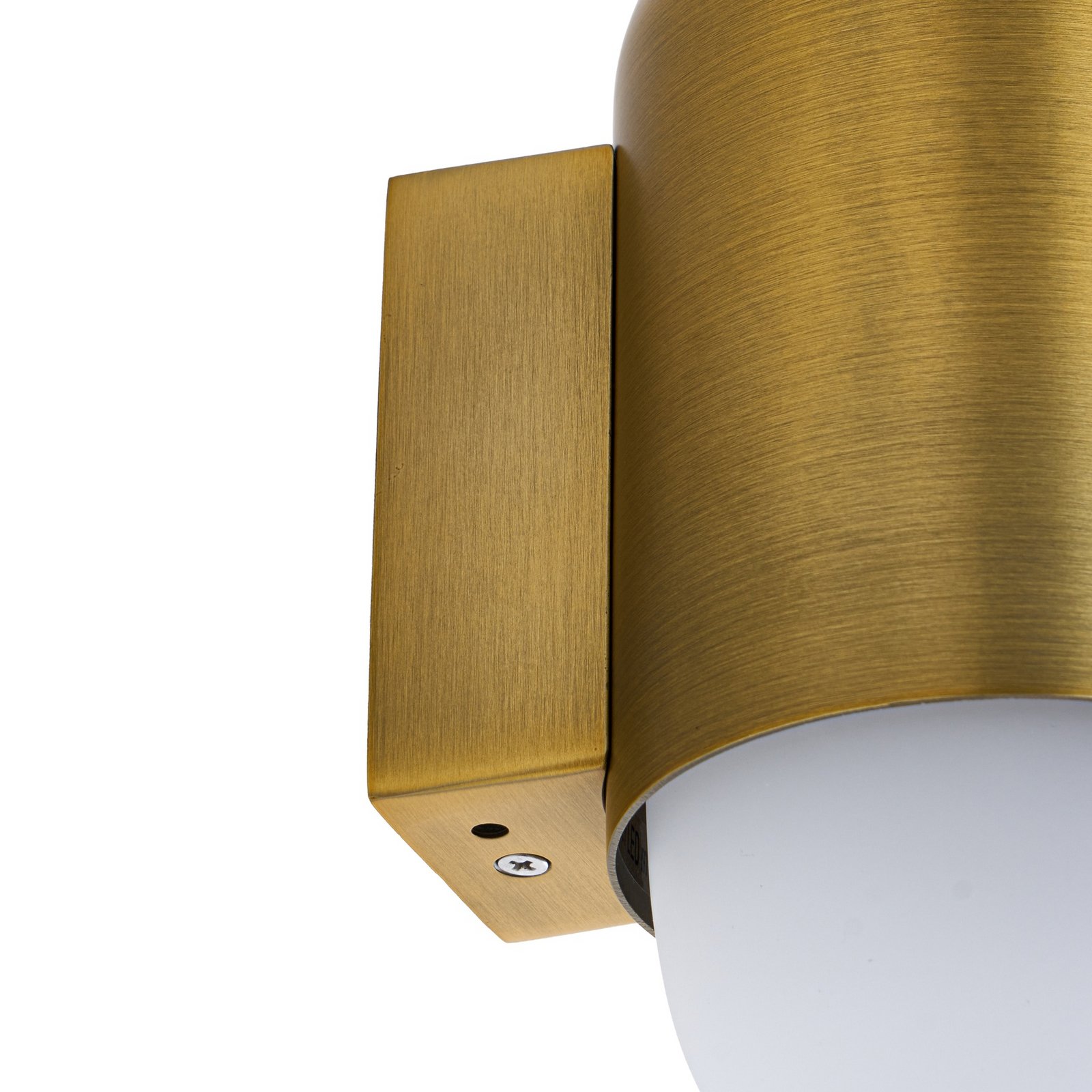 Lindby Außenwandleuchte Pilva, messing, Metall, IP44, E27