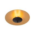 Vulcan LED plafondlamp, zwart/goud, Ø 35 cm, dimbaar