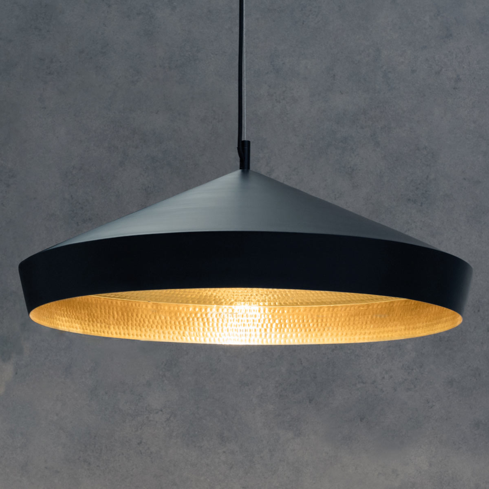 Tom Dixon Beat Flat - brass pendant lamp, for Living / Dining Room, brass, E27, 42 W, energy efficiency: A++, H: 20 cm