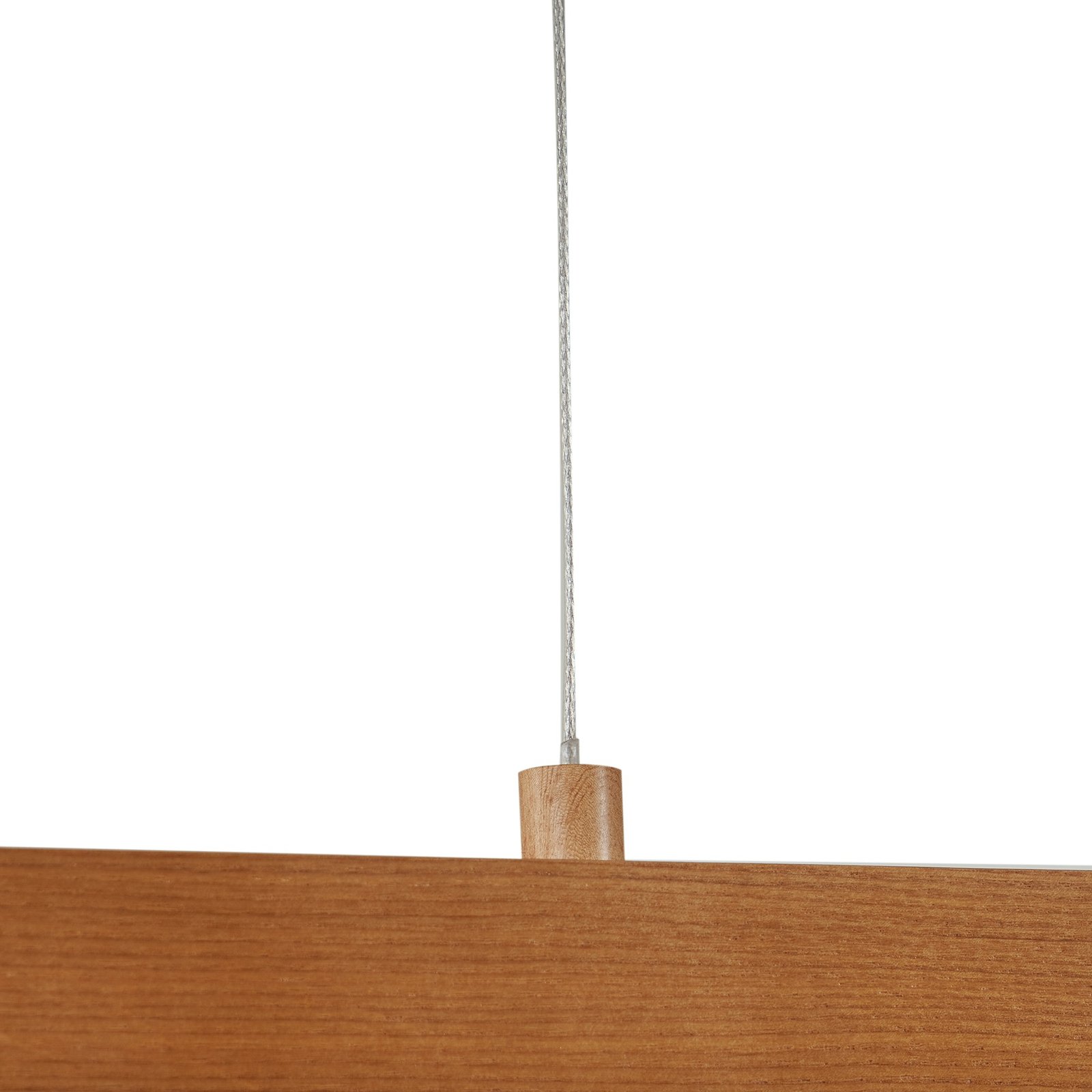 Lucande LED-Hängeleuchte Nihalo, Holz, 12 cm, dimmbar, CCT