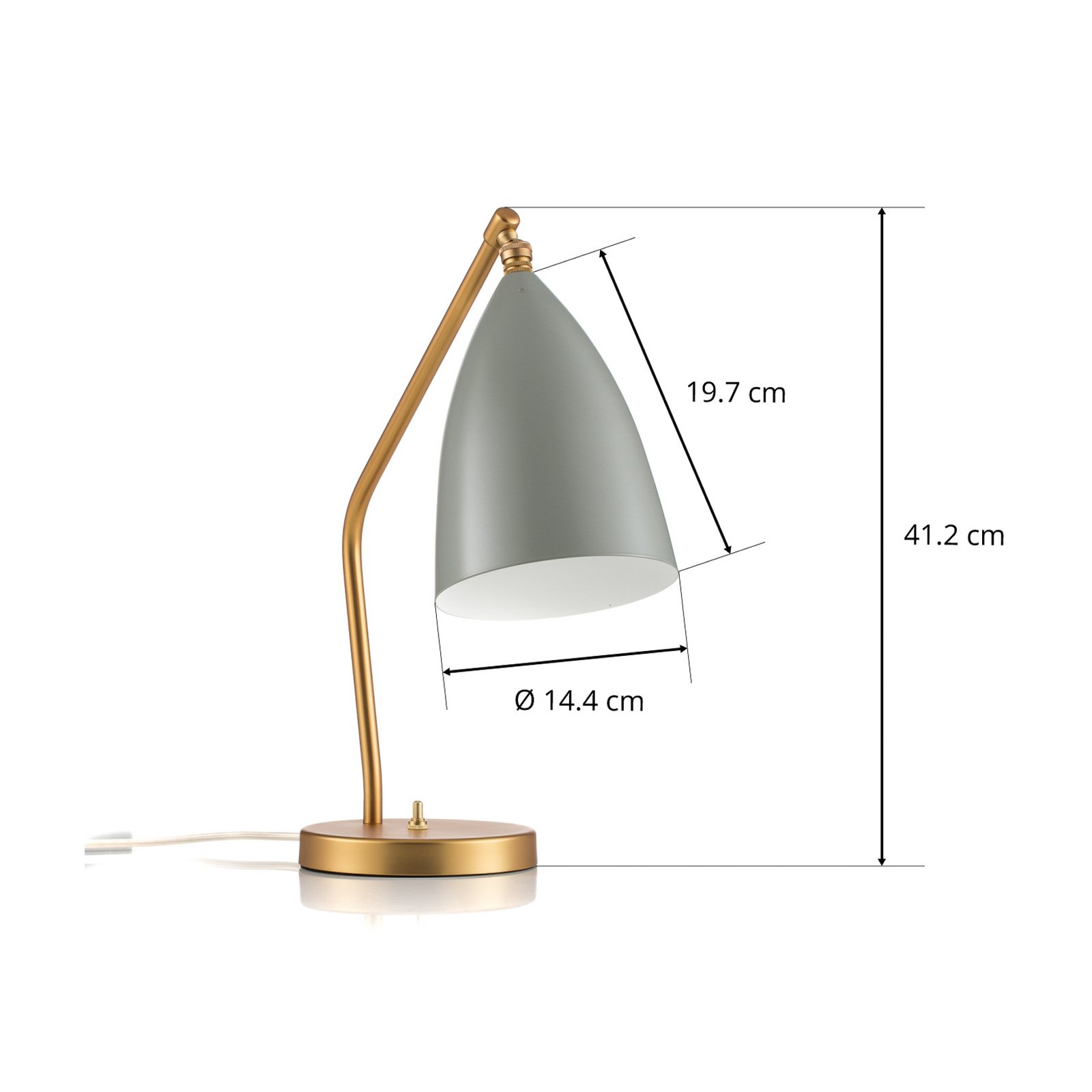 Gräshoppa Bordslampa Blå Grå - GUBI