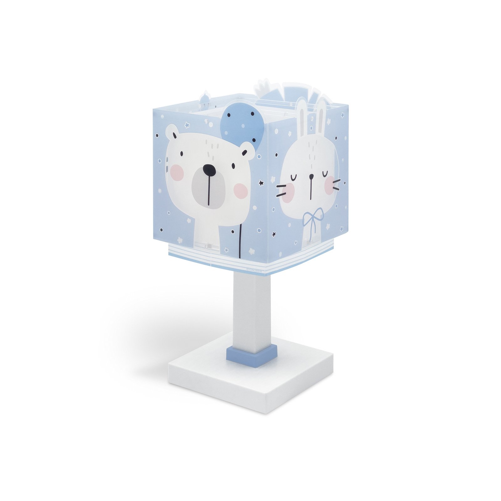 Детска настолна лампа Baby Jungle, синя, G4, ширина 14 cm