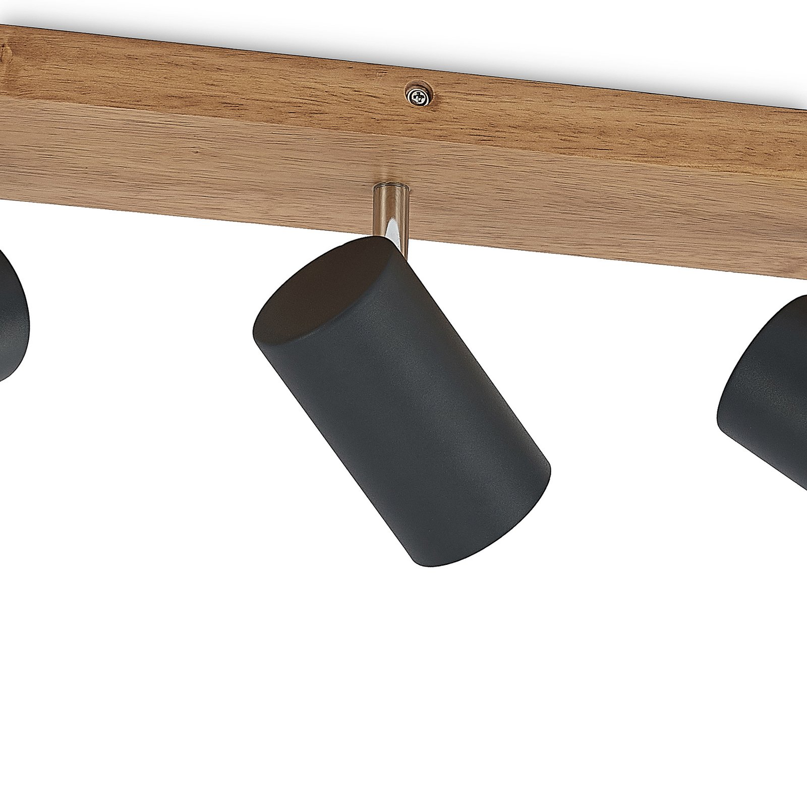 Maniva 3 Deckenleuchte Black/Wood - Lindby