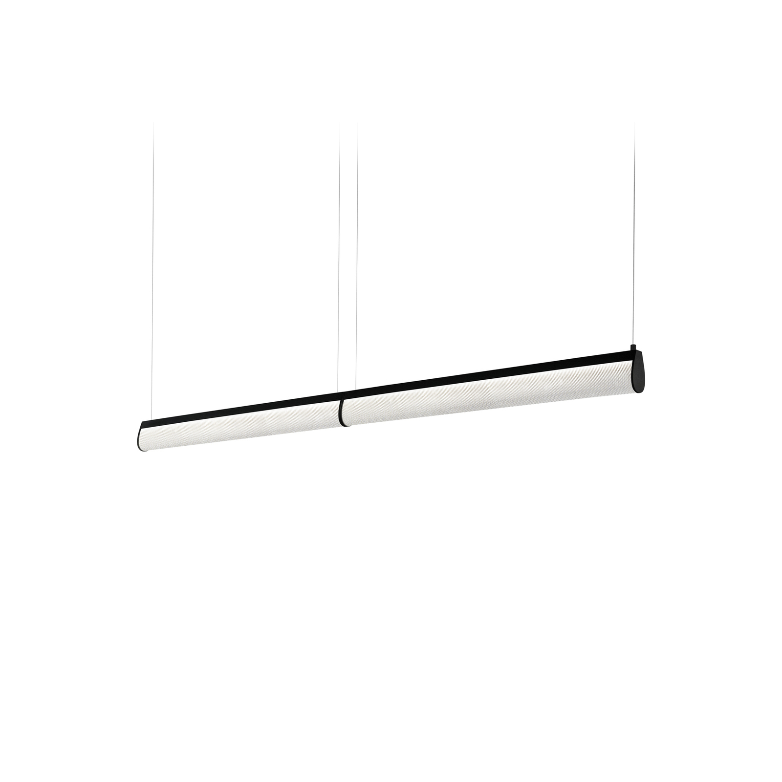 Slamp LED-hängande lampa Modula Double, kristall, svart